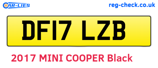 DF17LZB are the vehicle registration plates.