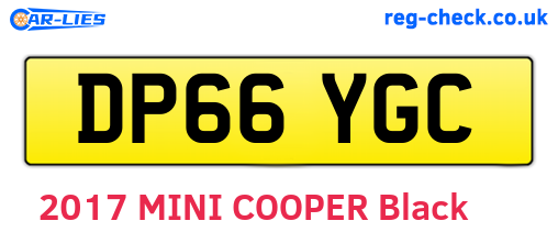 DP66YGC are the vehicle registration plates.