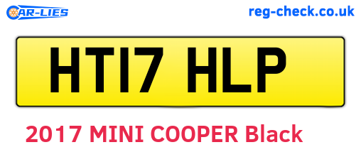 HT17HLP are the vehicle registration plates.