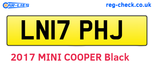 LN17PHJ are the vehicle registration plates.