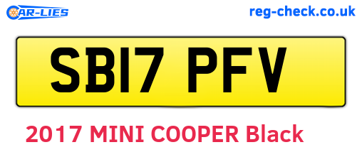 SB17PFV are the vehicle registration plates.