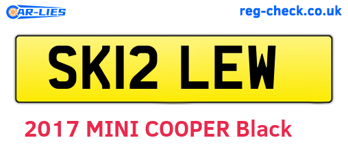 SK12LEW are the vehicle registration plates.