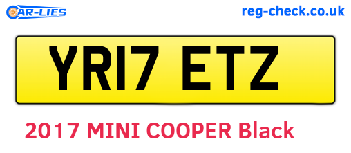 YR17ETZ are the vehicle registration plates.