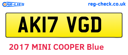AK17VGD are the vehicle registration plates.
