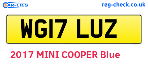 WG17LUZ are the vehicle registration plates.