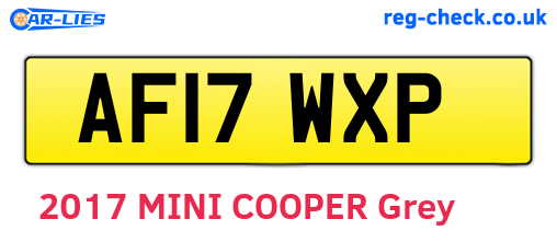 AF17WXP are the vehicle registration plates.