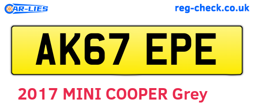 AK67EPE are the vehicle registration plates.