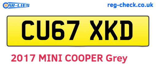 CU67XKD are the vehicle registration plates.