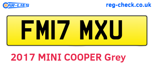 FM17MXU are the vehicle registration plates.