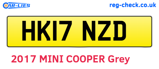 HK17NZD are the vehicle registration plates.