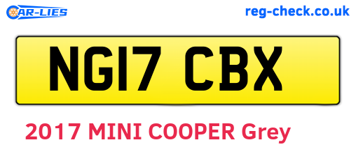 NG17CBX are the vehicle registration plates.