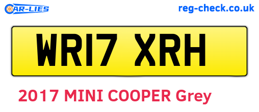 WR17XRH are the vehicle registration plates.