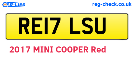 RE17LSU are the vehicle registration plates.