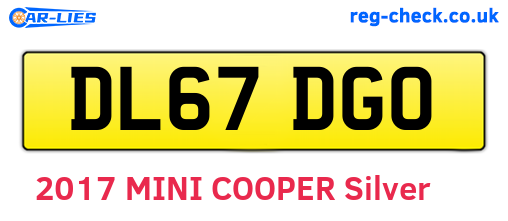 DL67DGO are the vehicle registration plates.