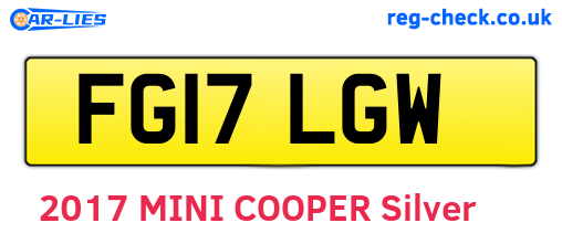 FG17LGW are the vehicle registration plates.