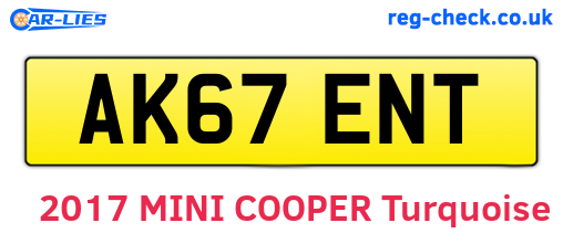 AK67ENT are the vehicle registration plates.