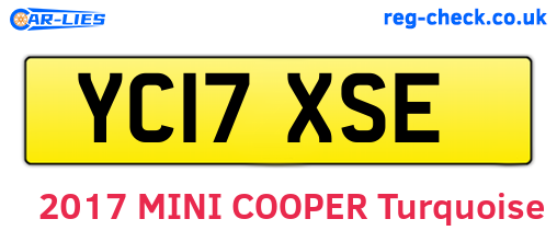 YC17XSE are the vehicle registration plates.
