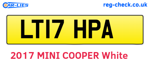 LT17HPA are the vehicle registration plates.