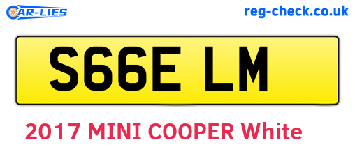 S66ELM are the vehicle registration plates.