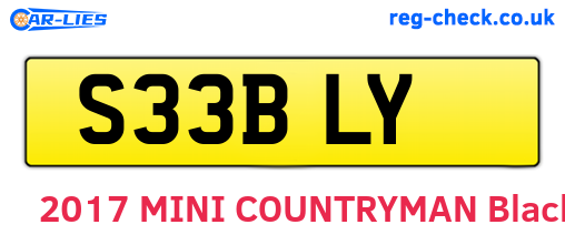 S33BLY are the vehicle registration plates.
