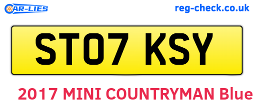 ST07KSY are the vehicle registration plates.
