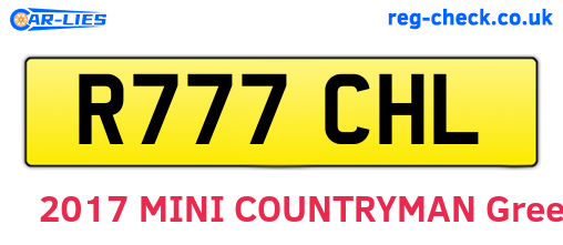 R777CHL are the vehicle registration plates.