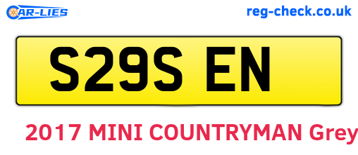 S29SEN are the vehicle registration plates.