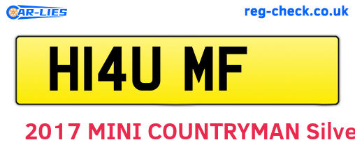 H14UMF are the vehicle registration plates.