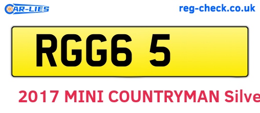 RGG65 are the vehicle registration plates.