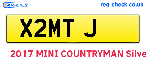 X2MTJ are the vehicle registration plates.