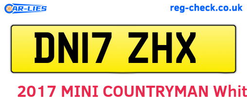 DN17ZHX are the vehicle registration plates.
