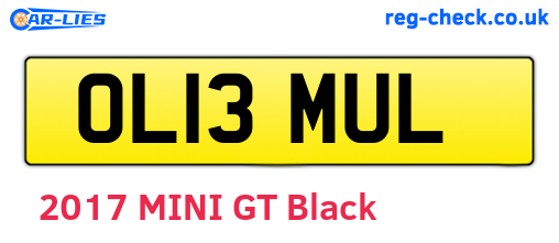 OL13MUL are the vehicle registration plates.
