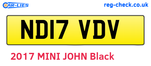 ND17VDV are the vehicle registration plates.