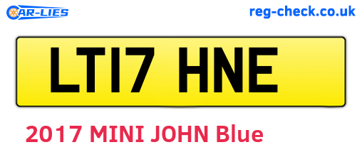 LT17HNE are the vehicle registration plates.