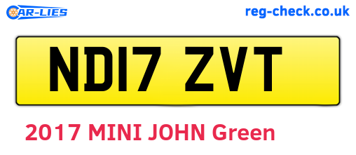 ND17ZVT are the vehicle registration plates.