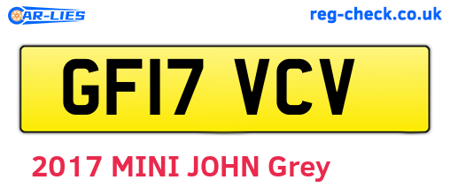 GF17VCV are the vehicle registration plates.