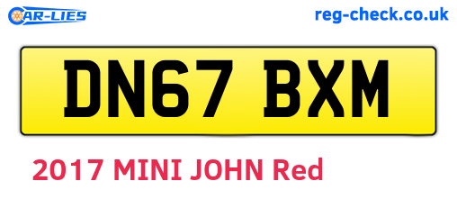 DN67BXM are the vehicle registration plates.