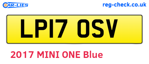 LP17OSV are the vehicle registration plates.