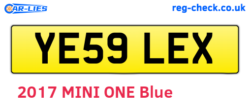 YE59LEX are the vehicle registration plates.
