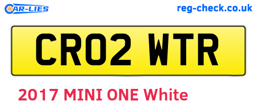 CR02WTR are the vehicle registration plates.