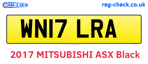 WN17LRA are the vehicle registration plates.