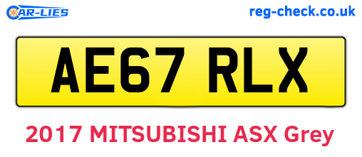 AE67RLX are the vehicle registration plates.