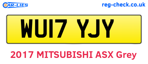 WU17YJY are the vehicle registration plates.
