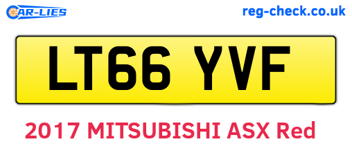 LT66YVF are the vehicle registration plates.