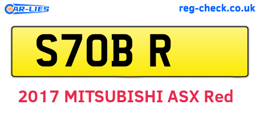 S7OBR are the vehicle registration plates.