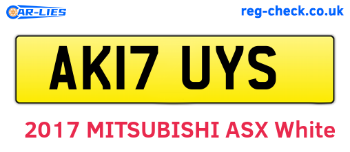AK17UYS are the vehicle registration plates.