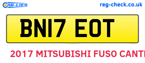 BN17EOT are the vehicle registration plates.