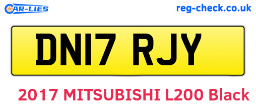 DN17RJY are the vehicle registration plates.