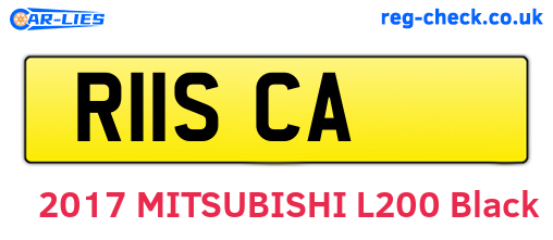 R11SCA are the vehicle registration plates.