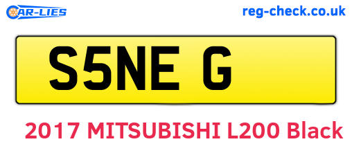 S5NEG are the vehicle registration plates.